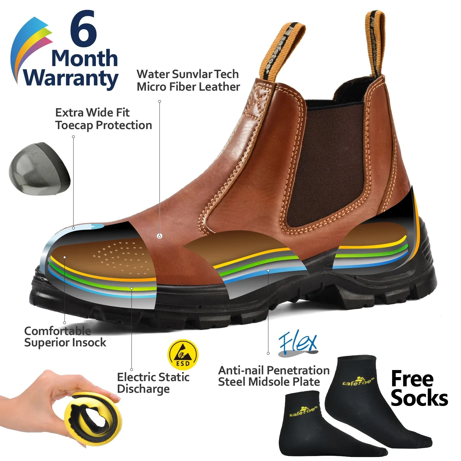 Boots ZANADA New Design Slip-On Leather