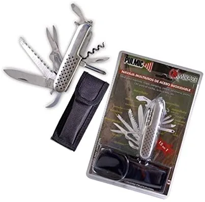 15-in-1 Stainless Steel Multipurpose Knife (With Case)